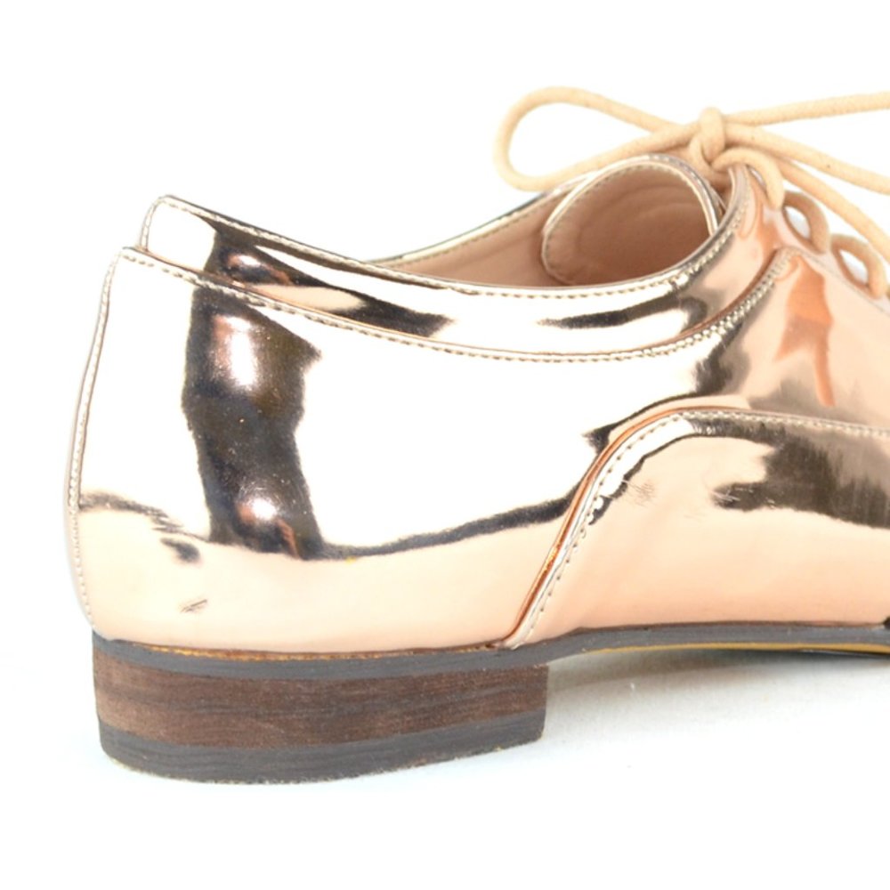 Women's Low Heel Oxford Shoe Rose Gold - Picture 3 of 5